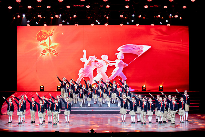亚洲城yzc88《先锋·人大组歌》音乐舞蹈史诗首演。学校供图